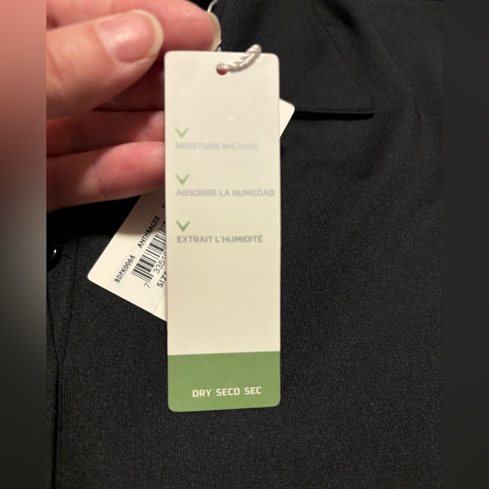 NWT Callaway black short sleeve golf shirt with unique side detailing, XL - Picture 13 of 16